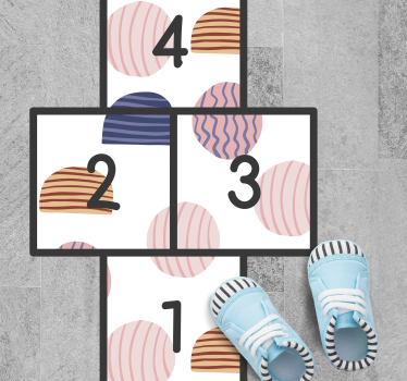 Kruhový vinylový koberec hopscotch - Tenstickers