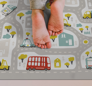 Mestská cestovná mapa cestná mat - Tenstickers