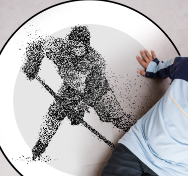 Nakreslené hokejové tínedžerské koberce do spální - Tenstickers