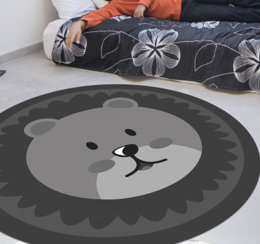 Nordic grey lyon baby mat - Tenstickers