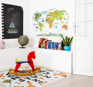 Ohromujúci abeceda vinyl koberec - Tenstickers