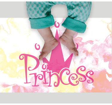 Osobný vinylový koberec princeznej koruny ružový - Tenstickers