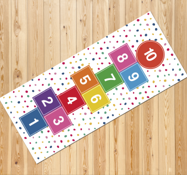 Pastelové tóny hopscotch hry vinyl koberec - Tenstickers