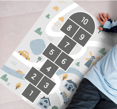 Poskoková šedá cestná detská karimatka - Tenstickers