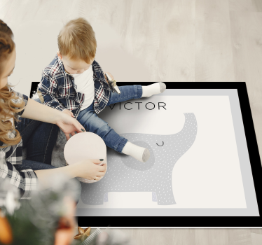 Prispôsobiteľný vinylový koberec prispôsobiteľný slonovi - Tenstickers