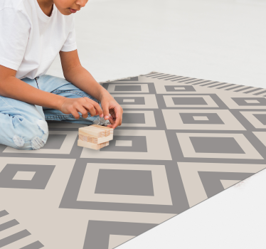 Rôzne sivé štvorce geometrické koberce - Tenstickers