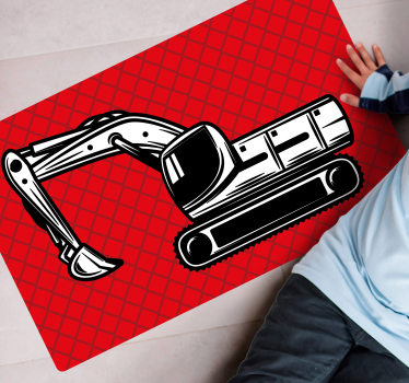 rôzne vinylové koberce pre deti bager umenie - Tenstickers