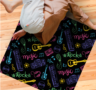 rôzne vinylové koberce pre deti farebná hudobná téma - Tenstickers