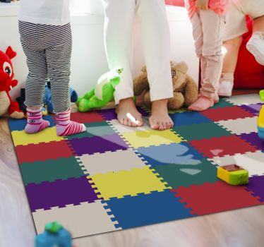 rôzne vinylové koberce pre deti farebná puzzle podložka - Tenstickers