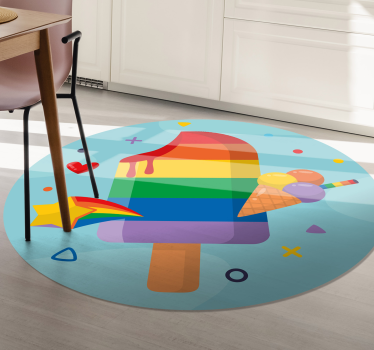 rôzne vinylové koberce pre deti farebná zmrzlina - Tenstickers