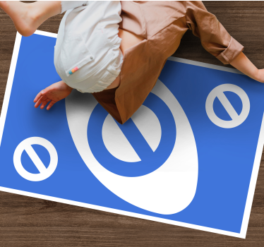 rôzne vinylové koberce pre deti grafika modrého kruhu - Tenstickers