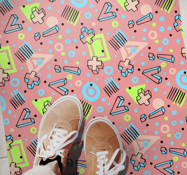 rôzne vinylové koberce pre deti hravá geometria - Tenstickers