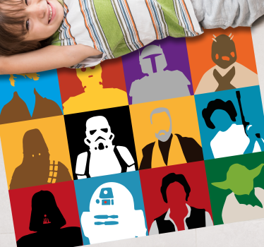 rôzne vinylové koberce pre deti ikonické siluety postáv - Tenstickers