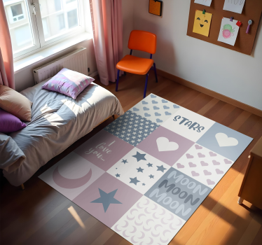 rôzne vinylové koberce pre deti milujem ťa mesiac - Tenstickers