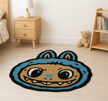 rôzne vinylové koberce pre deti modrý dizajn labubu - Tenstickers