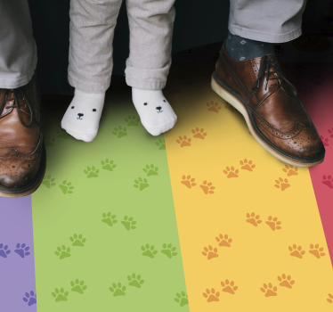 rôzne vinylové koberce pre deti motív odtlačku laby - Tenstickers