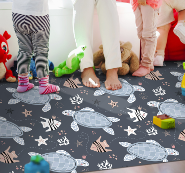 rôzne vinylové koberce pre deti námorných tvorov - Tenstickers