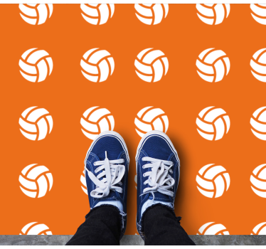 detský vinylový hry oranžový volejbalový vzor - Tenstickers