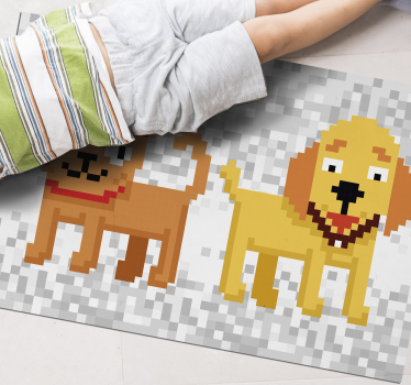 rôzne vinylové koberce pre deti pixelovaní domáci priatelia - Tenstickers