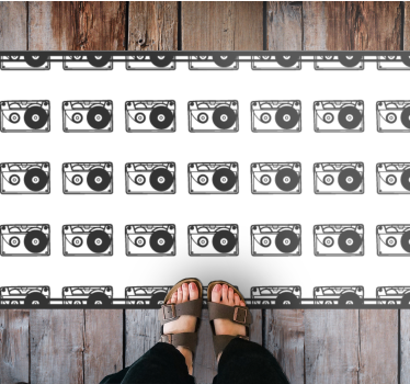 rôzne vinylové koberce pre deti retro zvuková téma - Tenstickers