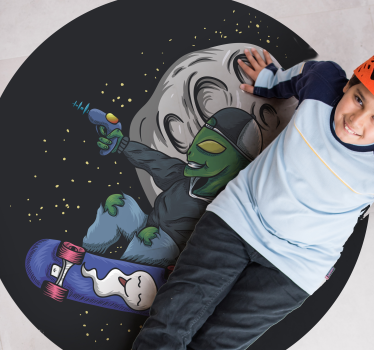 rôzne vinylové koberce pre deti skateboarding mimozemšťan - Tenstickers