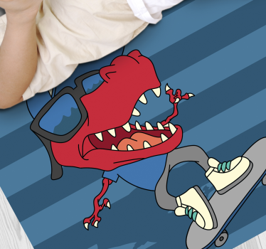 rôzne vinylové koberce pre deti skateboardový dinosaurus - Tenstickers