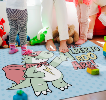 rôzne vinylové koberce pre deti superhrdinský dinosaurus - Tenstickers