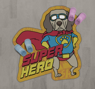 rôzne vinylové koberce pre deti superhrdinský pes - Tenstickers