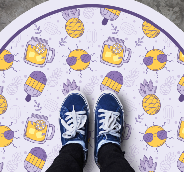 rôzne vinylové koberce pre deti tropická letná zábava - Tenstickers