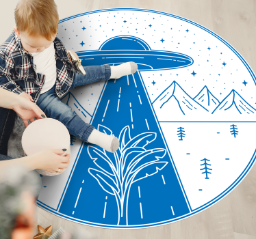 rôzne vinylové koberce pre deti ufo dobrodružstvo - Tenstickers