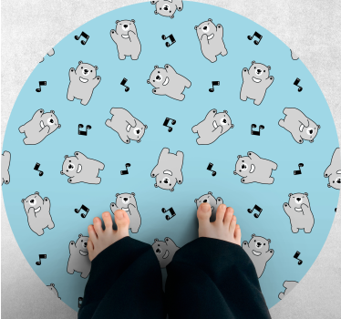 vinylový koberec pre bábätko veselé medvedie postavičky - Tenstickers