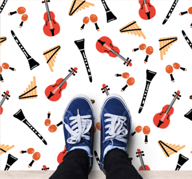 rôzne vinylové koberce pre deti vzor hudobného nástroja - Tenstickers