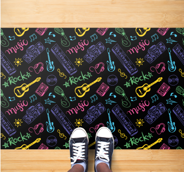 rôzne vinylové koberce pre deti vzor rockovej hudby - Tenstickers