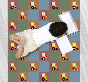 rôzne vinylové koberce pre deti vzor traktora - Tenstickers