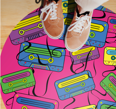 Rôzne vinylové koberce pre deti Živé kazetové pásky - Tenstickers