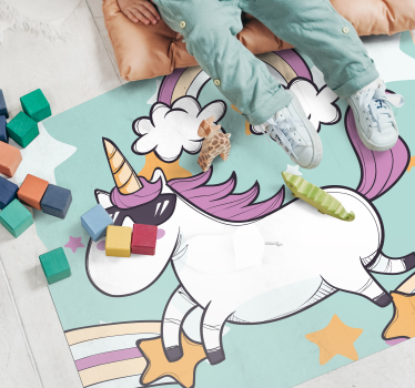 Ručne kreslený jednorožec so slnečnými okuliarmi na zvieratách - Tenstickers