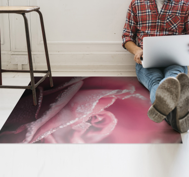 Ružová ruža vinyl koberec jedáleň koberec - Tenstickers