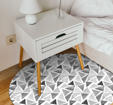 šedé tóny trojuholníky geometrické vinylové koberce - Tenstickers