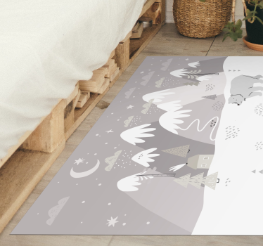 Sivé severské hory baby mat - Tenstickers
