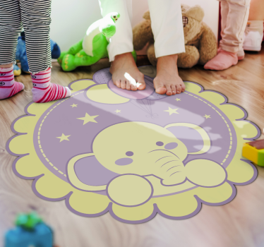 Slon s balónmi detská podložka - Tenstickers