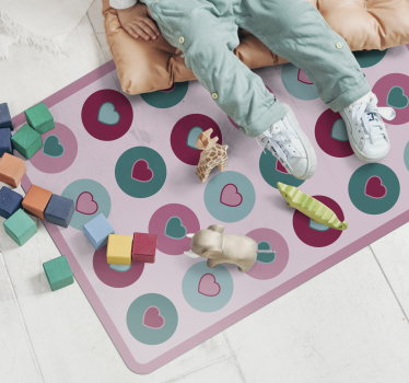 Srdiečka detský vinylový koberec - Tenstickers