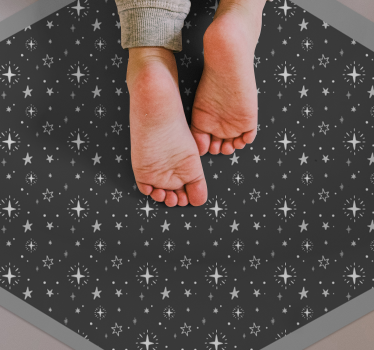 Umývaný šedý koberec detských hviezd - Tenstickers
