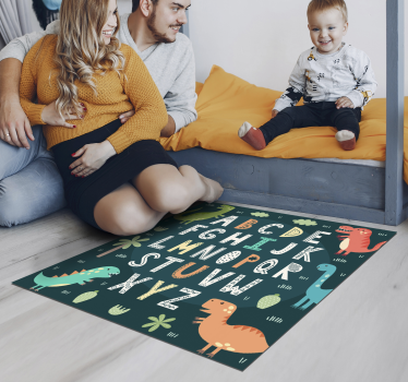 Vinyl koberec dinosaurus abeceda - Tenstickers