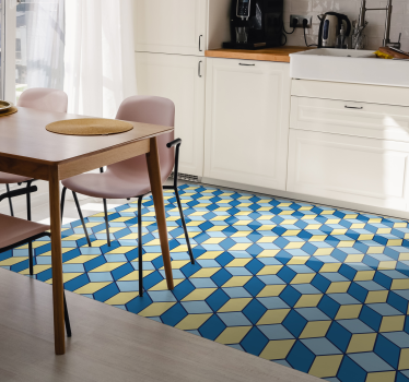 Vinyl koberec kuchyňa 3d efekt geometrické koberce - Tenstickers