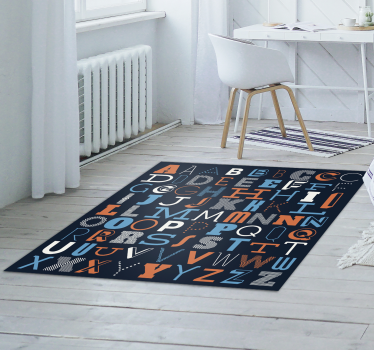 Vinylová rohož typografická abeceda - Tenstickers