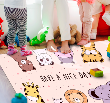 Vinylové koberce na mieru pre deti zo zvierat - Tenstickers