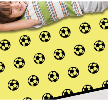 detský vinylový hry žltý futbalový vzor - Tenstickers