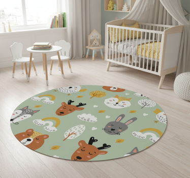 Rôzne vinylové koberce pre deti severské hory - Tenstickers