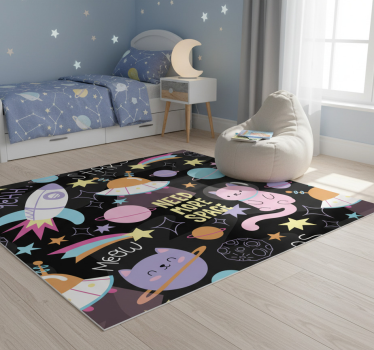 Rôzne vinylové koberce pre deti mačky vo vesmíre - Tenstickers