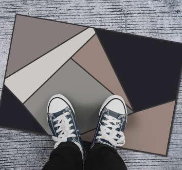 Vinylový koberec geometrické tvary béžové geometrické koberce - Tenstickers